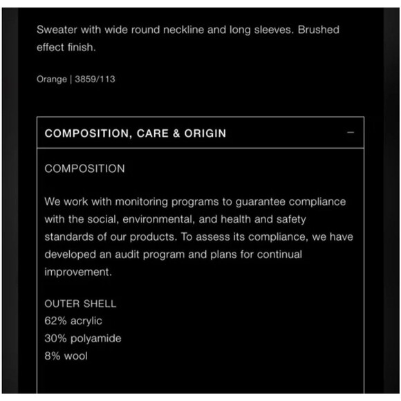 ZARA Sweater Womens Small Orange Long Sleeve Brushed Pullover Knit - Picture 6 of 7